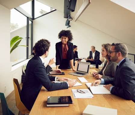 People at a business meeting